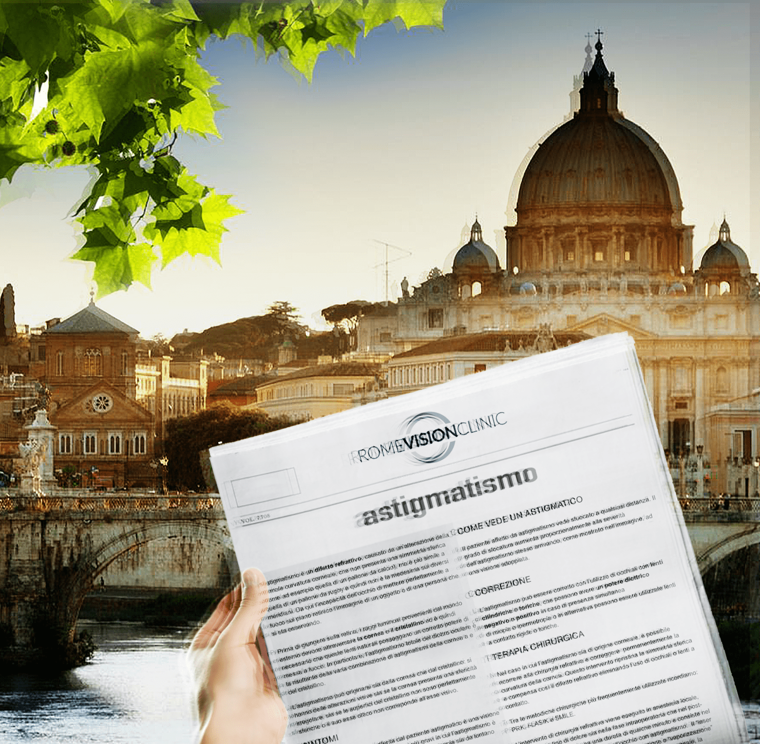Visione con il difetto di astigmatismo Visione con il difetto di astigmatismo